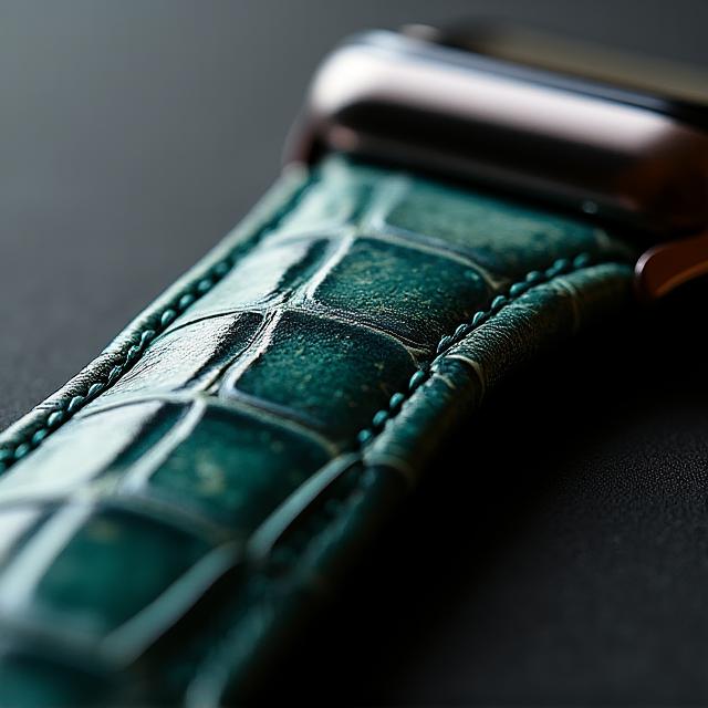 Exotický kožený řemínek pro Apple Watch s unikátní texturou